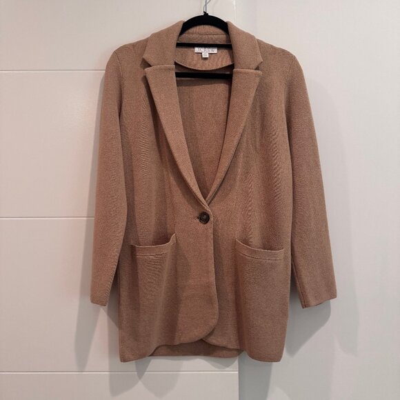 J Crew Cecile Relaxed Sweater Blazer Cardigan Tan Size XXS - Picture 3 of 4